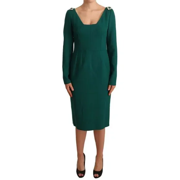 Dolce & Gabbana | Dresses | Dolce Gabbana Emerald Green Midi Sheath Dress With Crystal Brooch | Poshmark Dolce & Gabbana | Dresses | Dolce Gabbana Emerald Green Midi Sheath Dress With Crystal Brooch | Poshmark